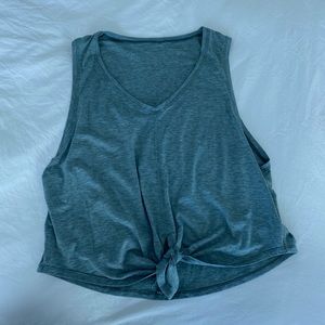 Lululemon Ocean Green Tie Front Tank